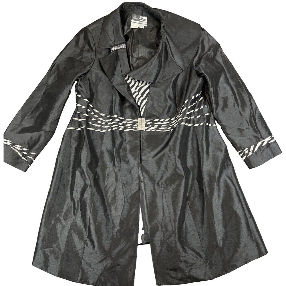 Ben Marc International Long Blazer Jacket Womens 22 Retro Glamcore Punk Rock 80s